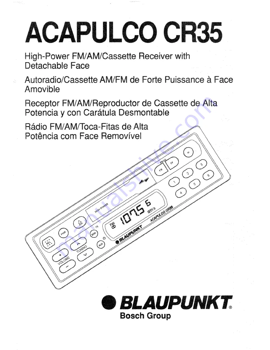 Blaupunkt Acapulco CR35 Скачать руководство пользователя страница 1