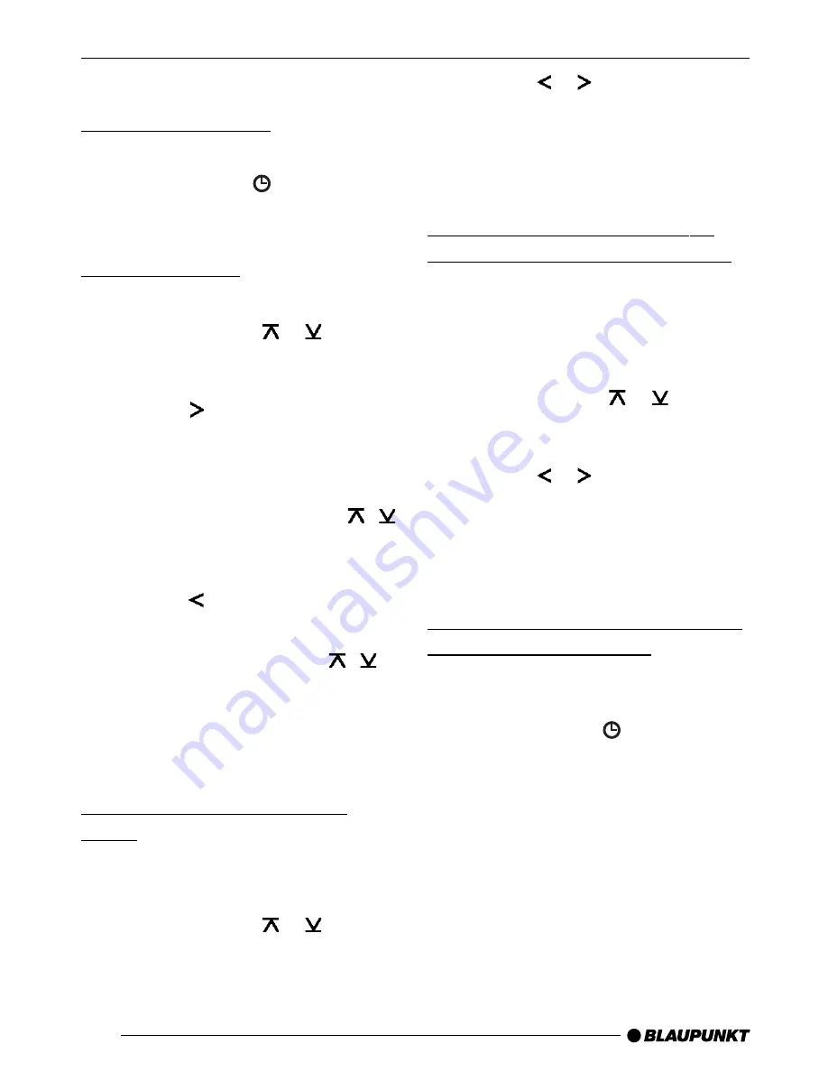 Blaupunkt ALICANTE Alicante CD31 Operating Instructions Manual Download Page 21