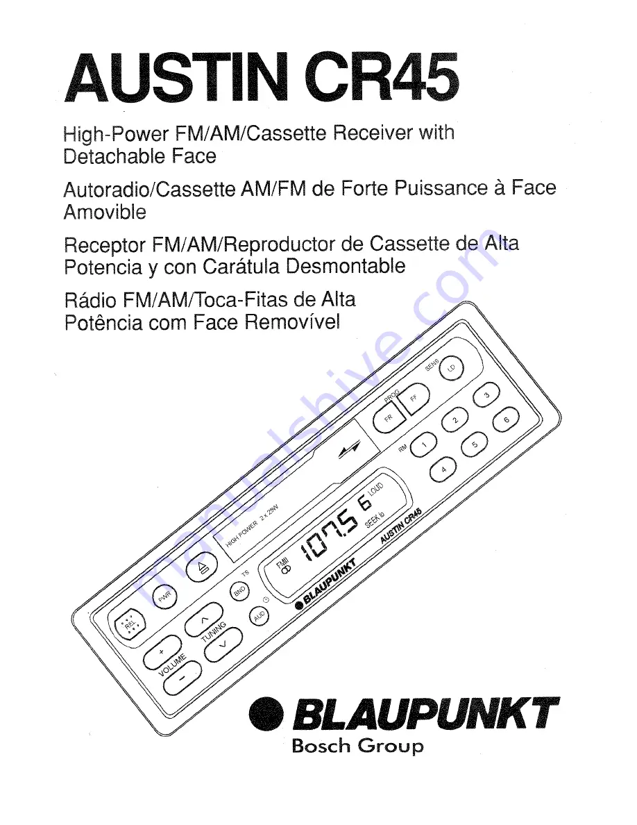 Blaupunkt Austin CR45 Скачать руководство пользователя страница 1