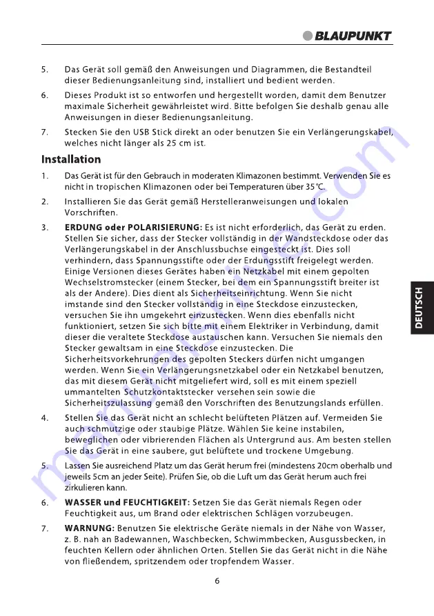 Blaupunkt B 3 Instruction Manual Download Page 6