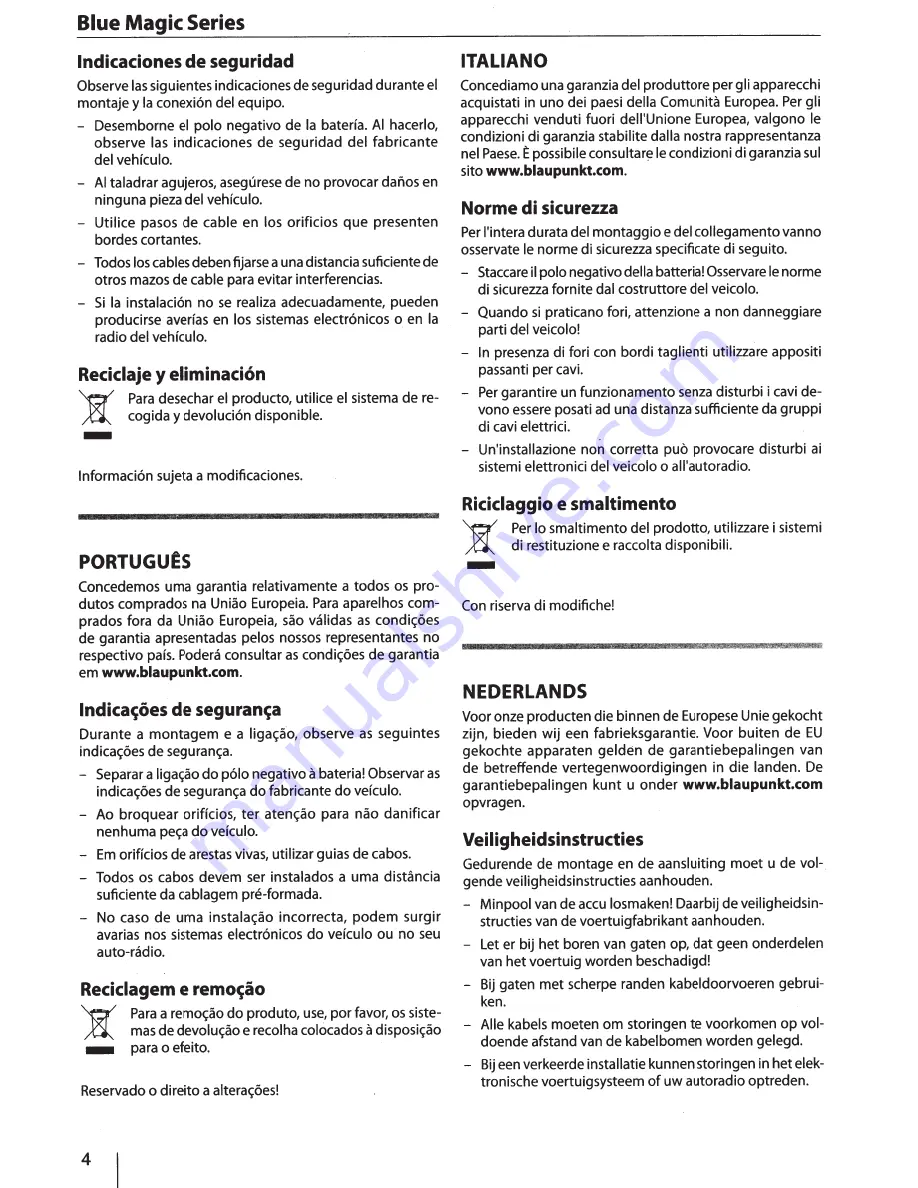 Blaupunkt Blue Magic QL 690 Manual Download Page 4