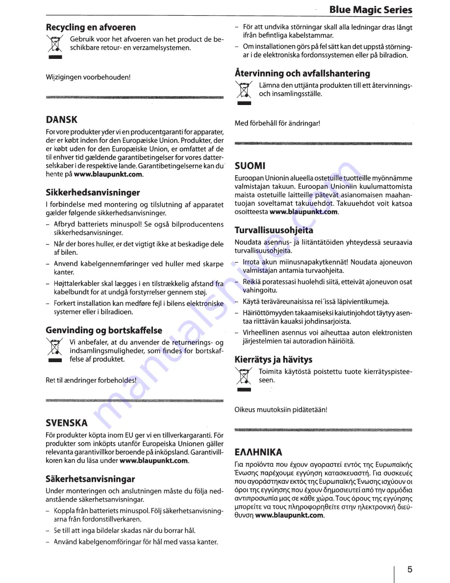 Blaupunkt Blue Magic QL 690 Manual Download Page 5