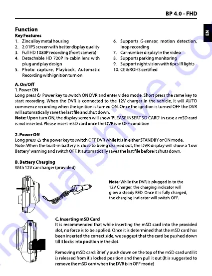 Blaupunkt BP 4.0 - FHD Operating & Installation Instructions Manual Download Page 22