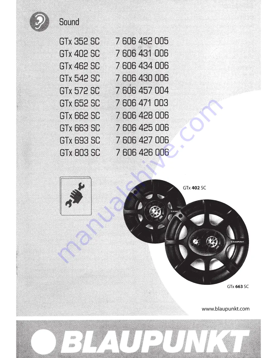 Blaupunkt GTX 352 SC User Manual Download Page 1