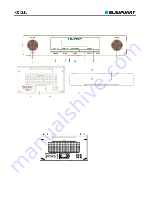 Blaupunkt KR12SL Скачать руководство пользователя страница 20