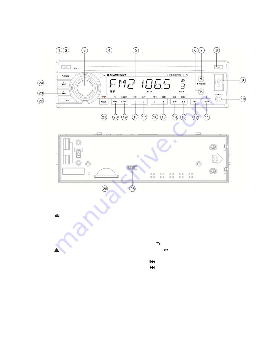 Blaupunkt LIVERPOOL 110 Operating And Installation Instruction Download Page 2