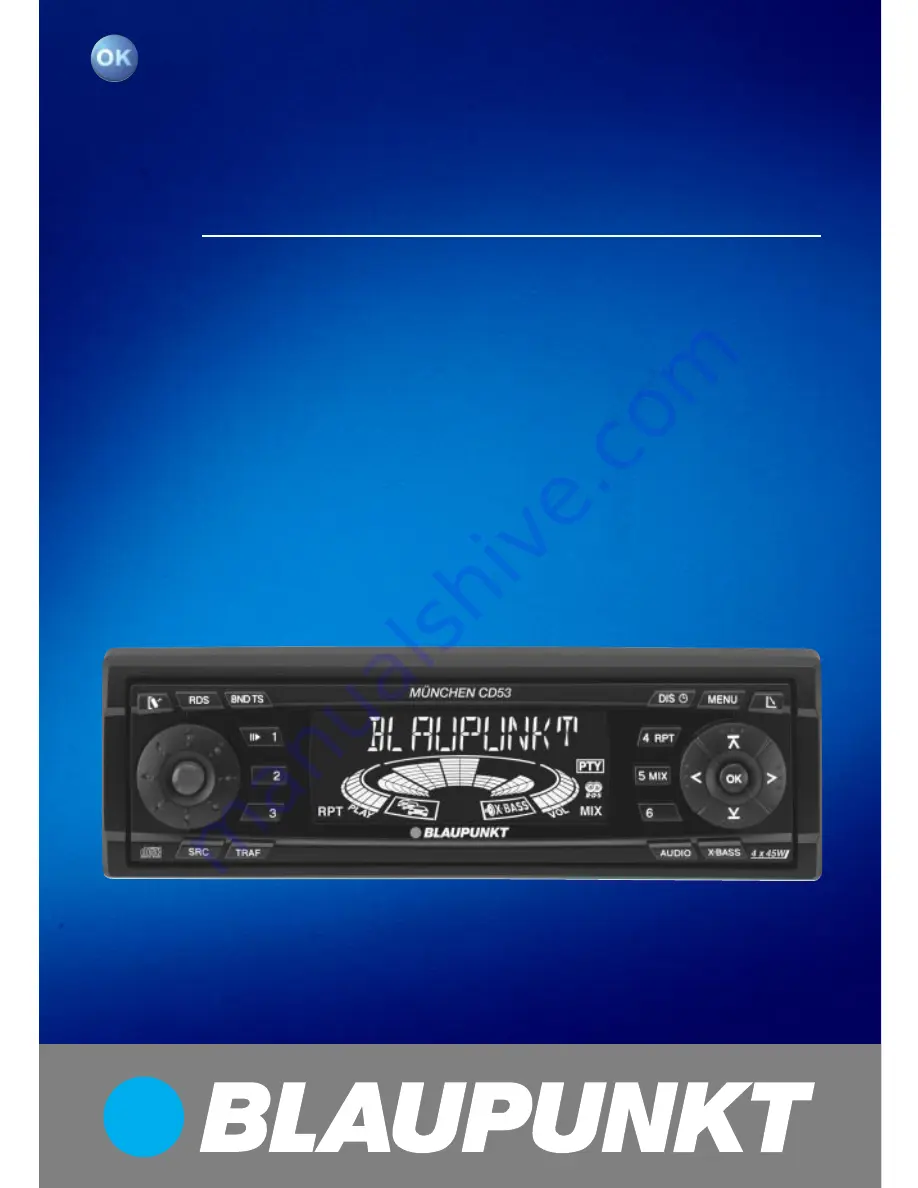 Blaupunkt Modena CD52 Скачать руководство пользователя страница 1