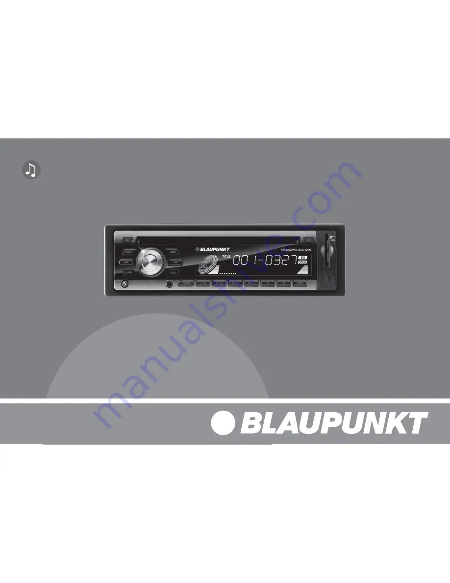 Blaupunkt Montevideo 4010 DVD Скачать руководство пользователя страница 1