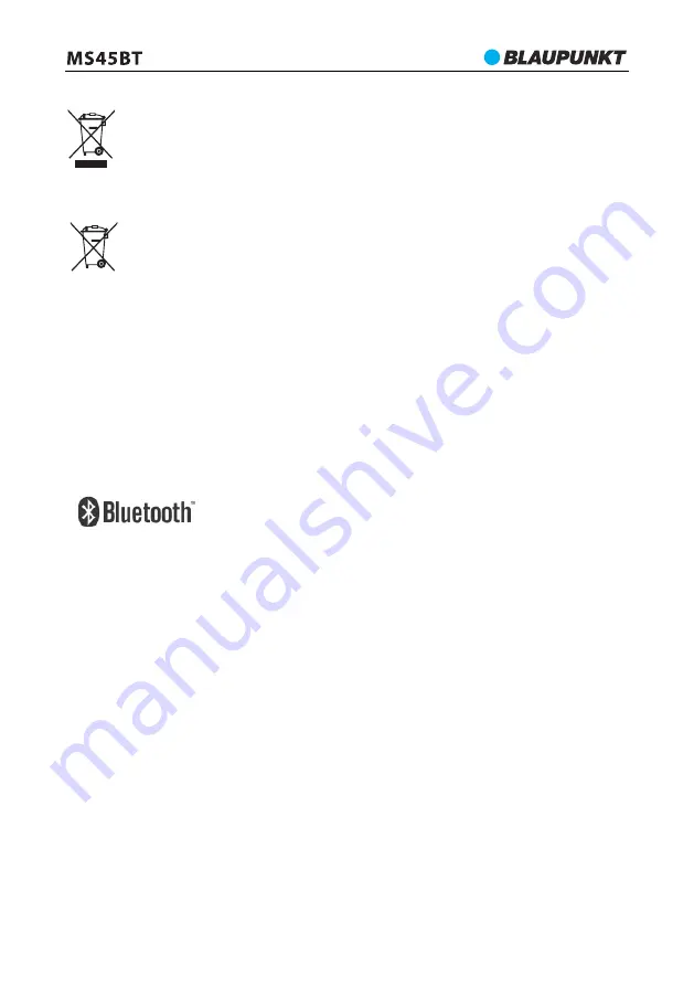 Blaupunkt MS45BT Owner'S Manual Download Page 60