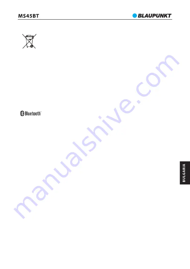 Blaupunkt MS45BT Owner'S Manual Download Page 69