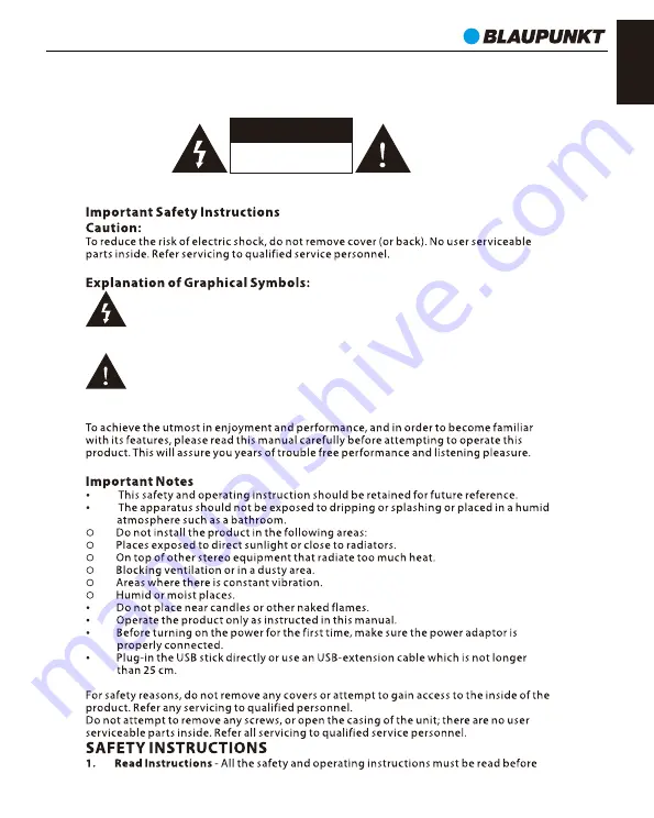 Blaupunkt PP6BR Owner'S Manual Download Page 3