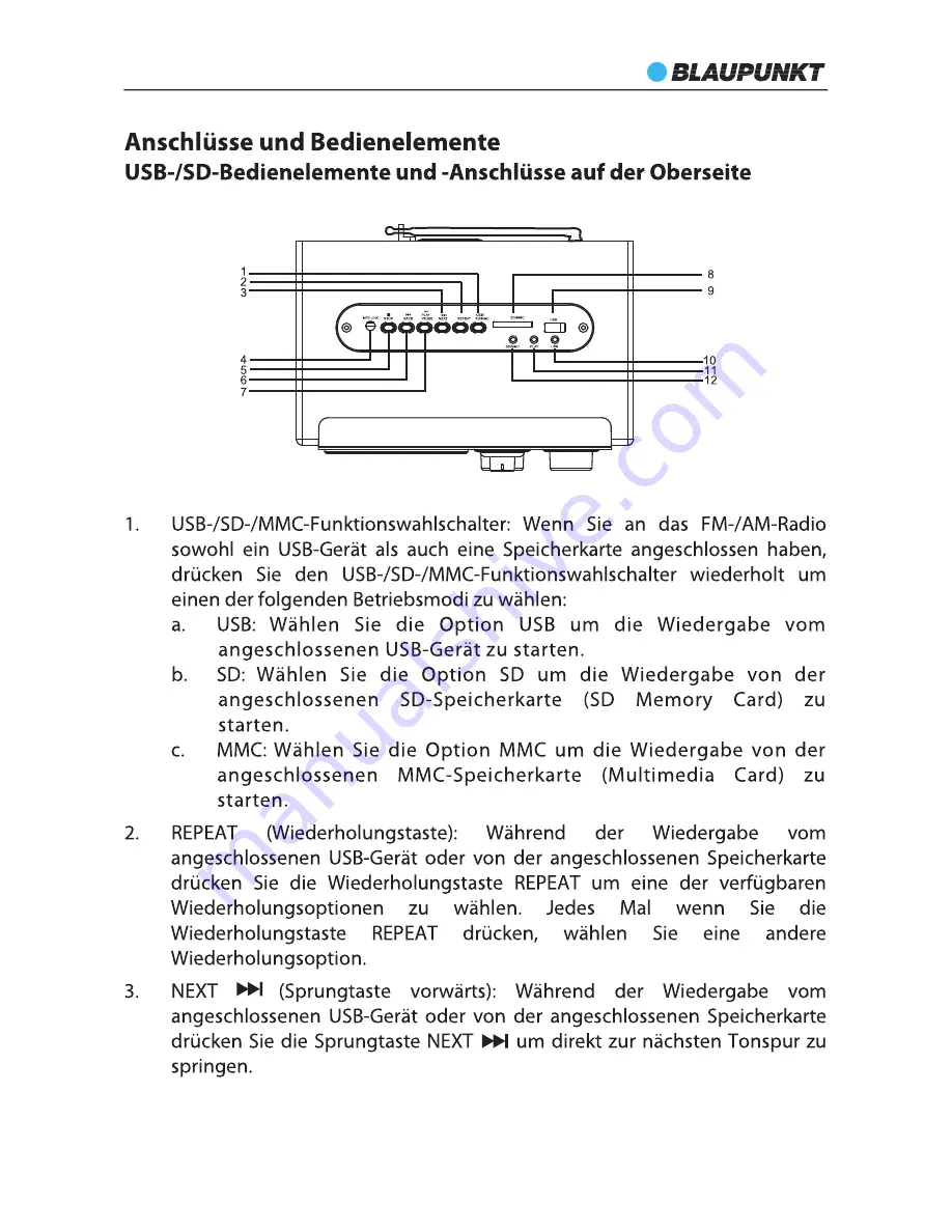 Blaupunkt RX 19e Instruction Manual Download Page 11