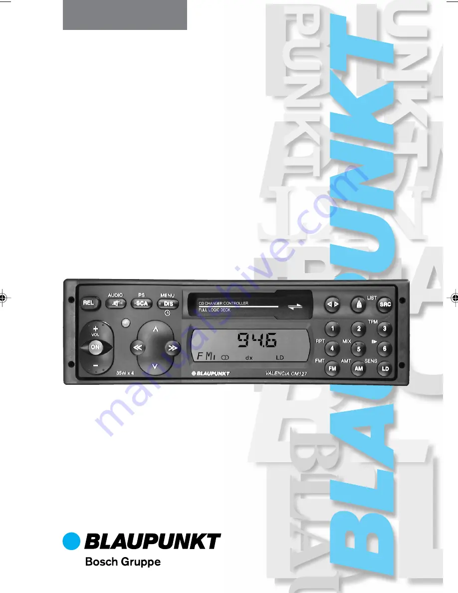 Blaupunkt VALENCIA CM 127 Скачать руководство пользователя страница 1