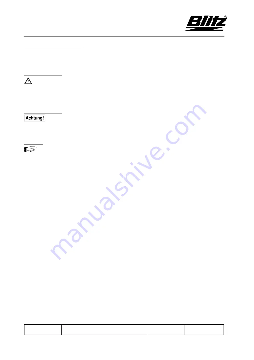 Blitz GWSK Operating Instructions Manual Download Page 18