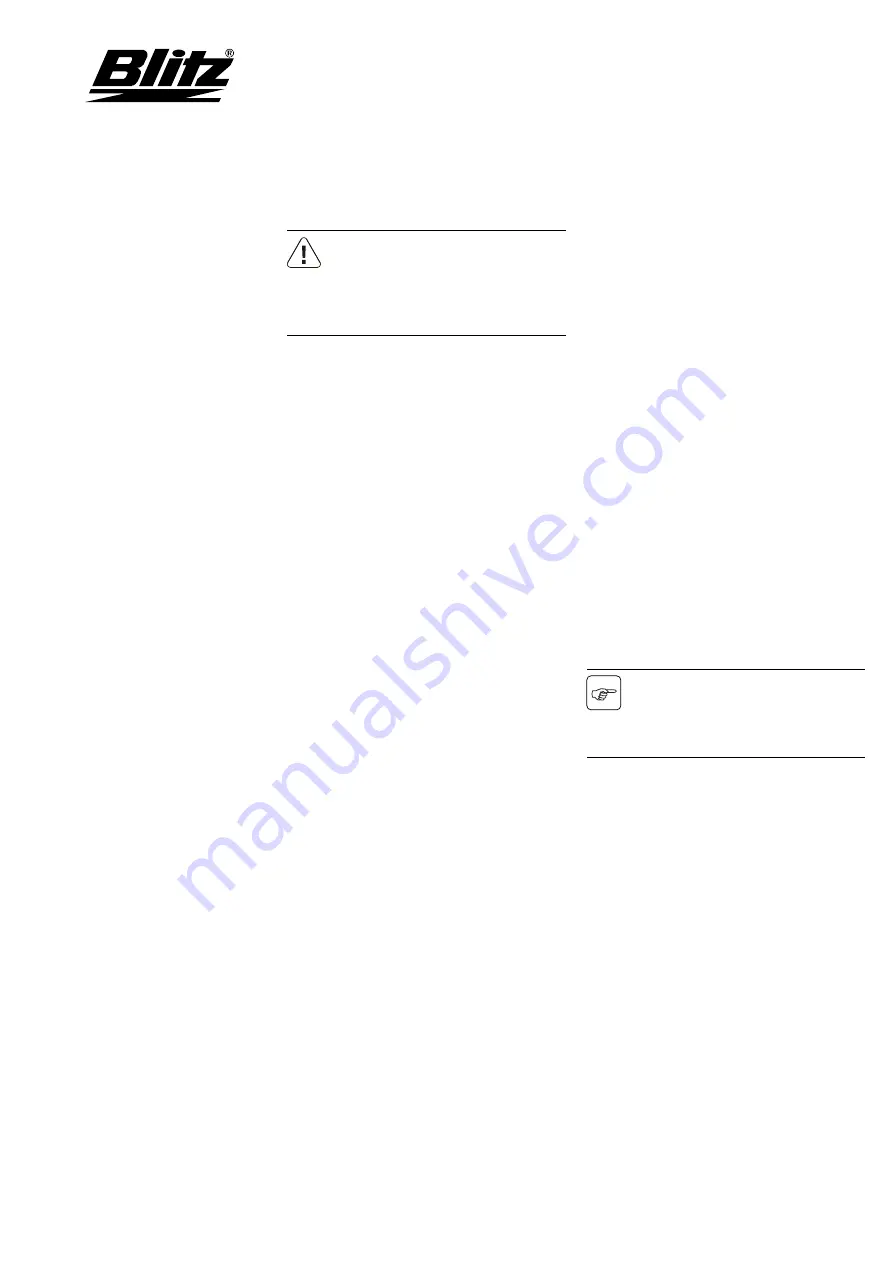 Blitz MONSUN Pro Series Operating Instructions Manual Download Page 11