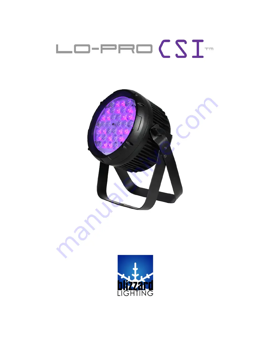 Blizzard Lighting Lo-Pro CSI Скачать руководство пользователя страница 1