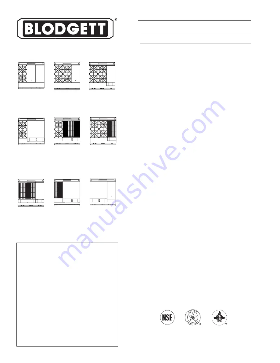 Blodgett B36-COMBOS Specification Sheet Download Page 1