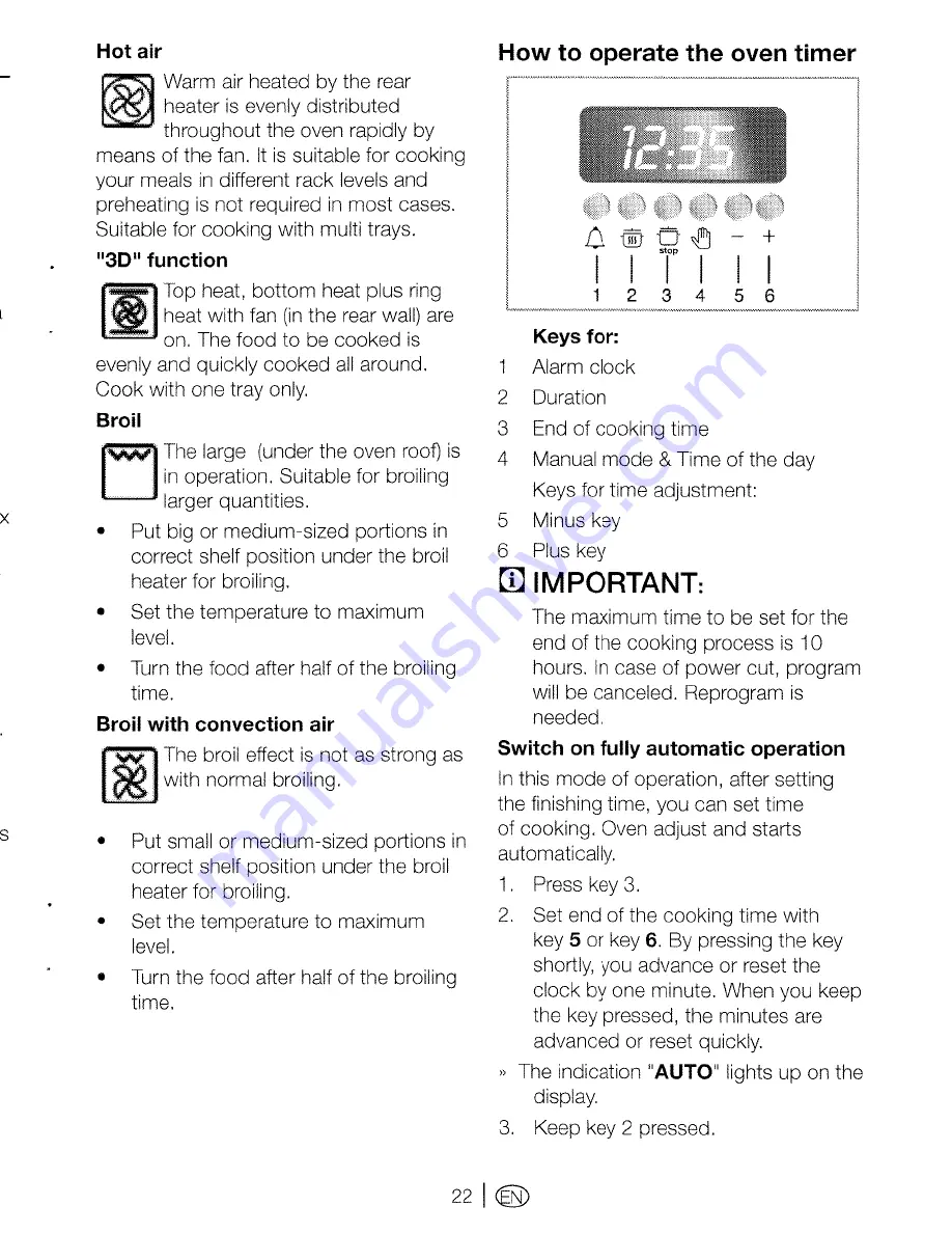 Blomberg BERC 24100 SS User Manual Download Page 22