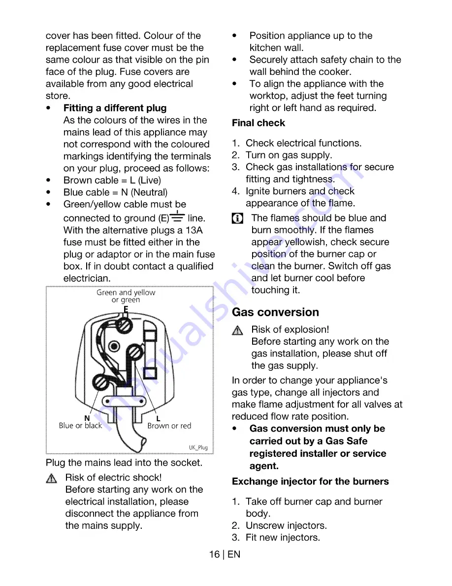 Blomberg GGN 9351 User Manual Download Page 16