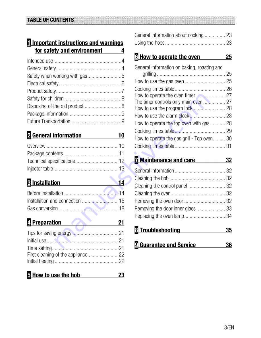 Blomberg GGN60Z User Manual Download Page 3