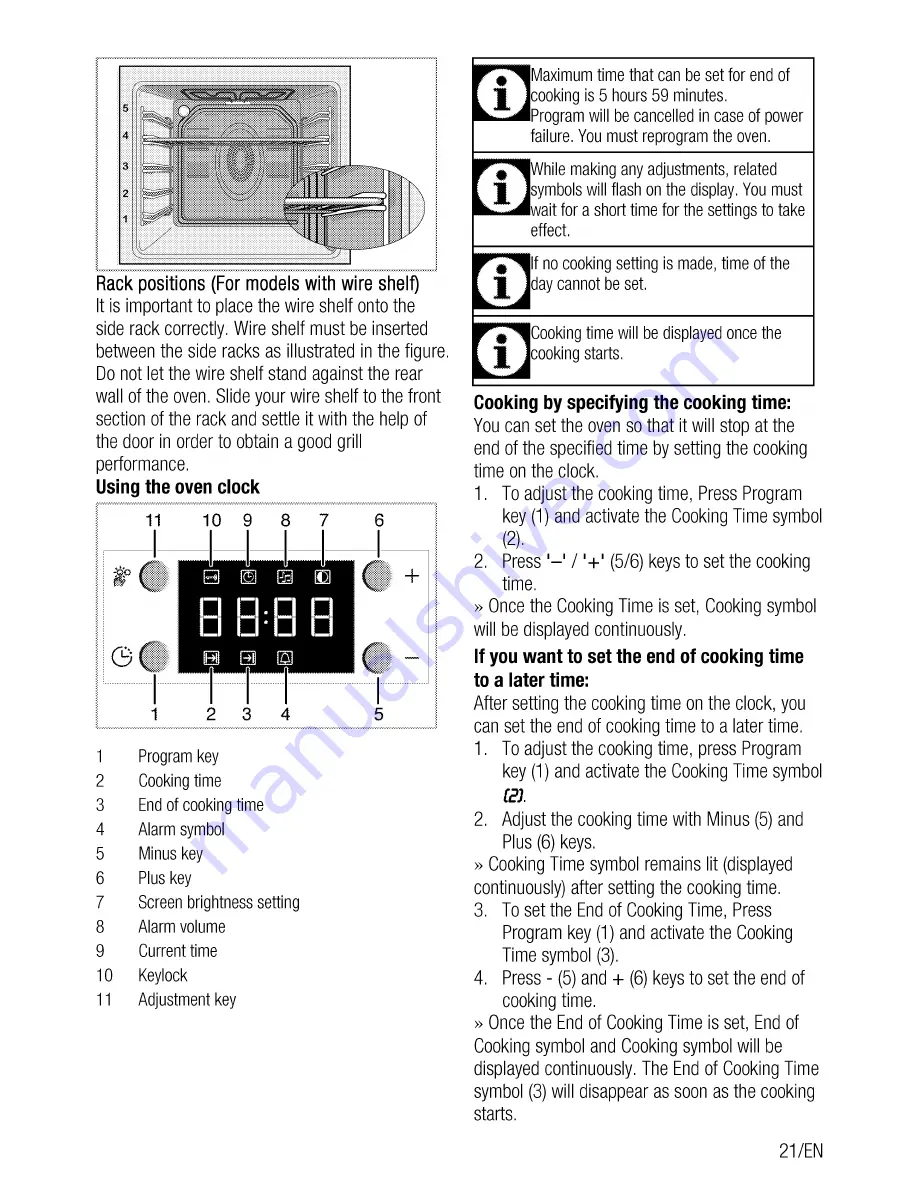 Blomberg HKN60W User Manual Download Page 21