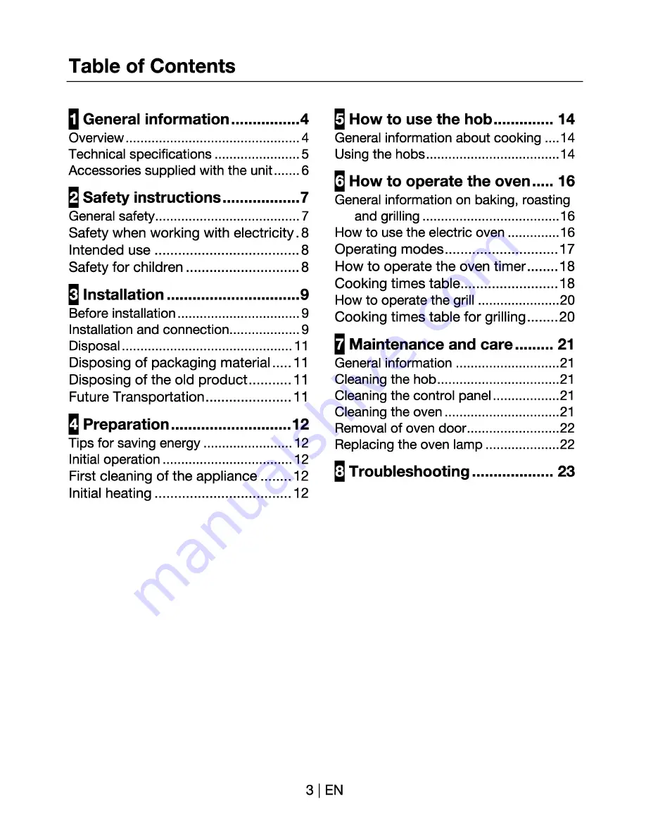 Blomberg HMN 9130 Owner'S Manual Download Page 3