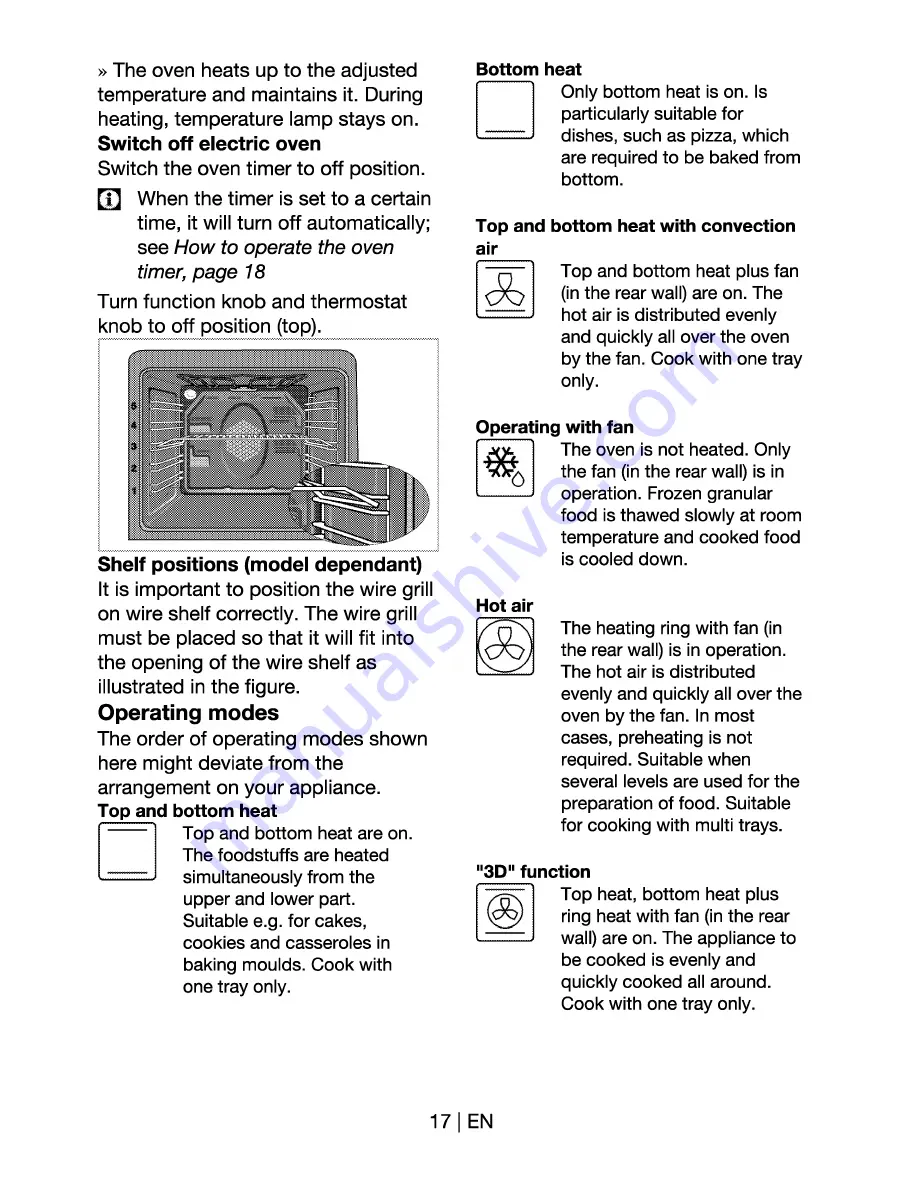 Blomberg HMN 9130 Owner'S Manual Download Page 17