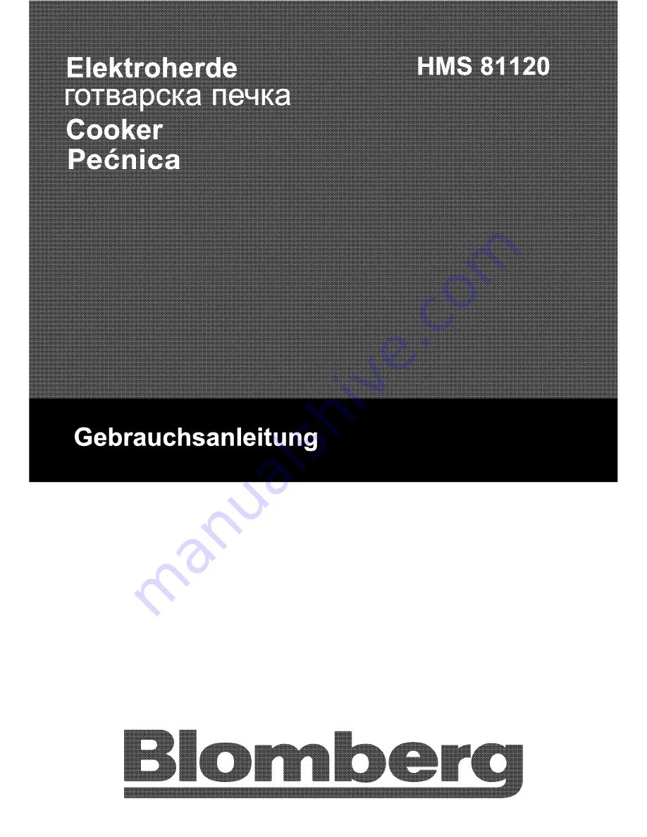 Blomberg HMS 81120 Manual Download Page 1