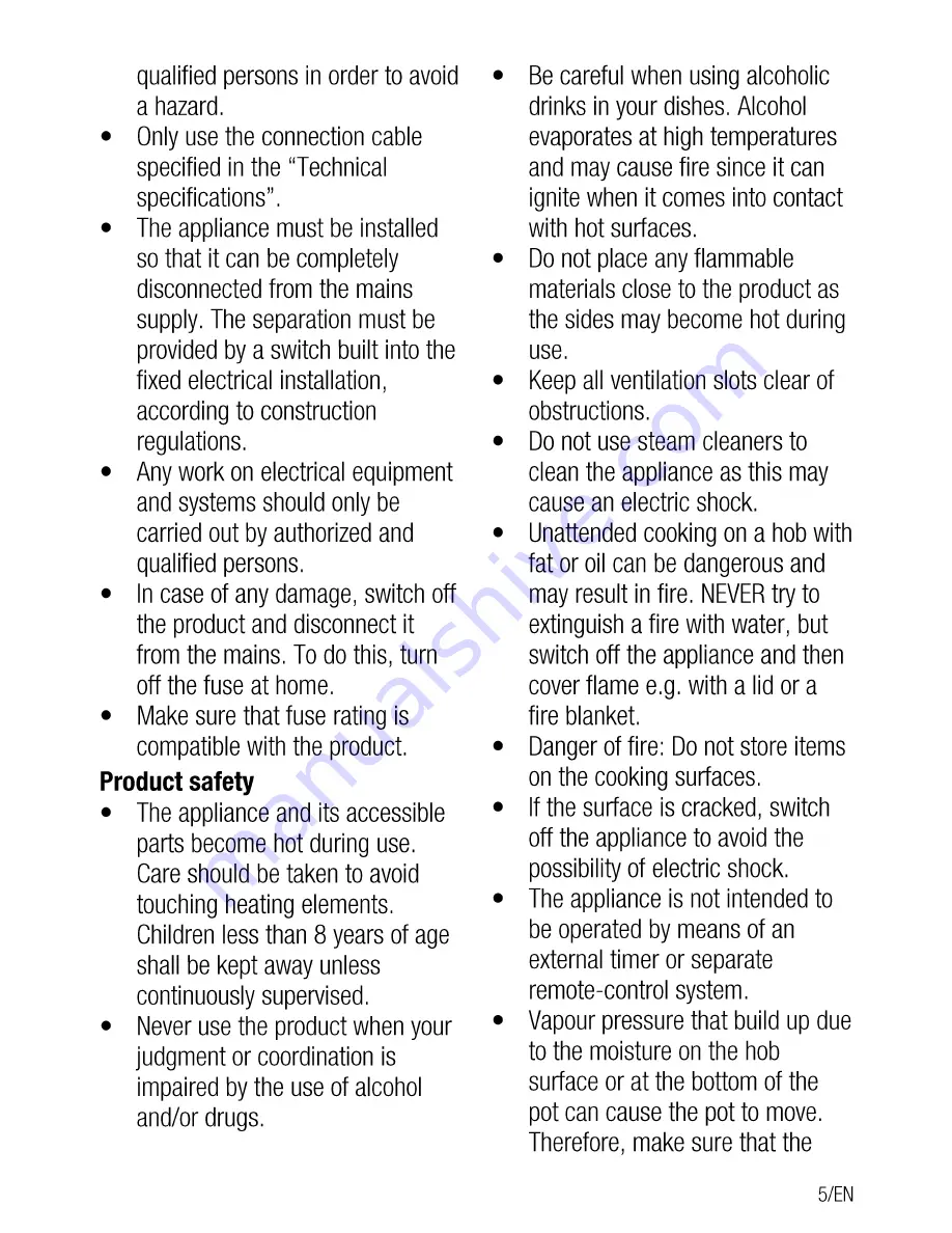 Blomberg MKN-24201 W User Manual Download Page 5