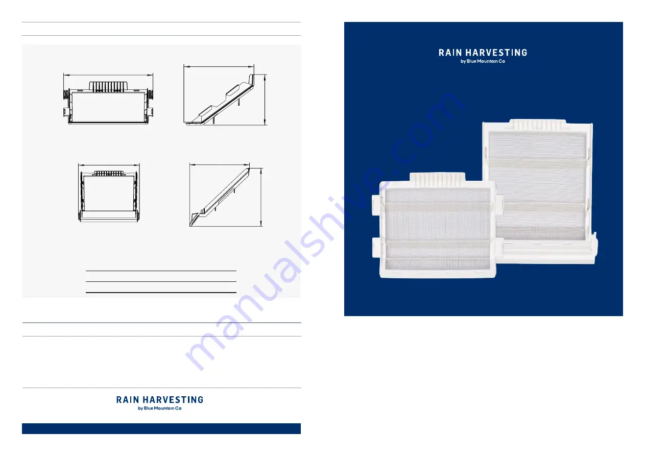 Blue Mountain RAIN HARVESTING Clean Shield RHAC01 Скачать руководство пользователя страница 1