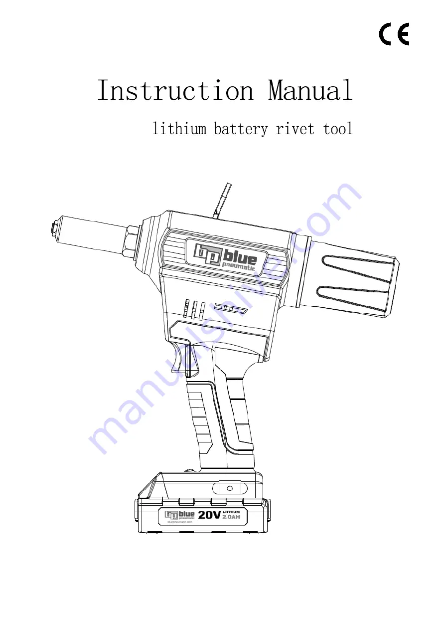 Blue Pneumatic BP-20CR Instruction Manual Download Page 1