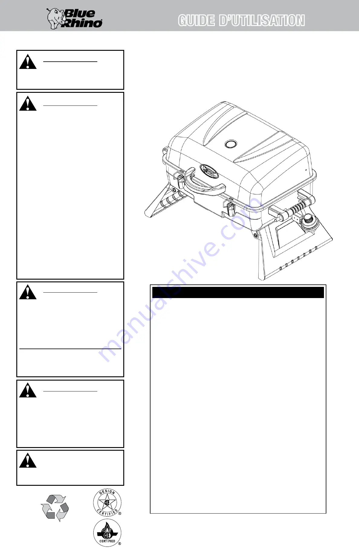 Blue Rhino 184543 Owner'S Manual Download Page 13