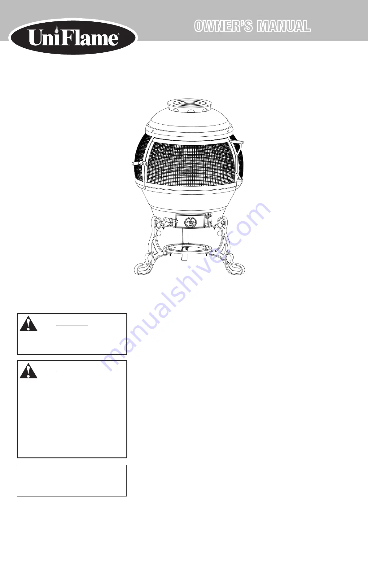 Blue Rhino UniFlame 252207 Скачать руководство пользователя страница 1