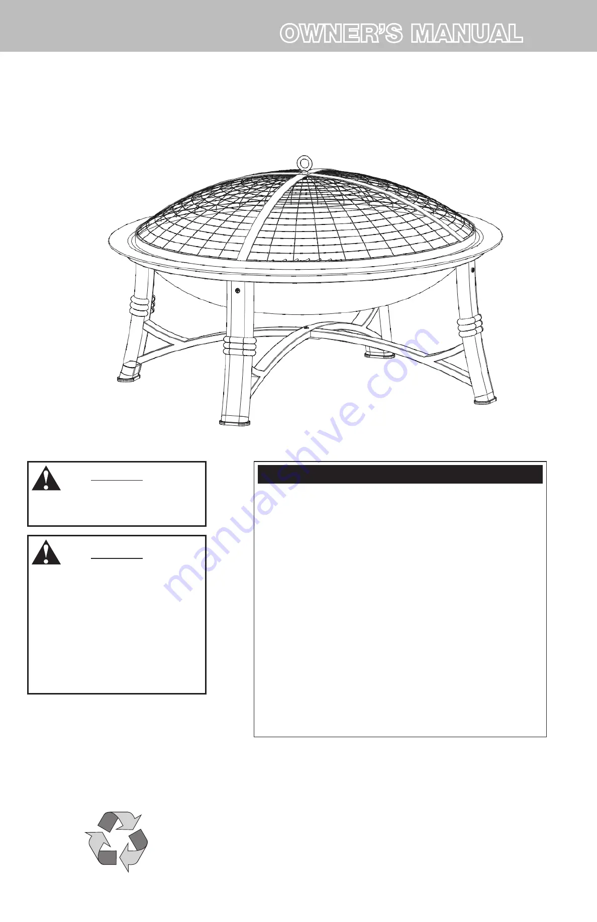 Blue Rhino WAD1091W Owner'S Manual Download Page 1