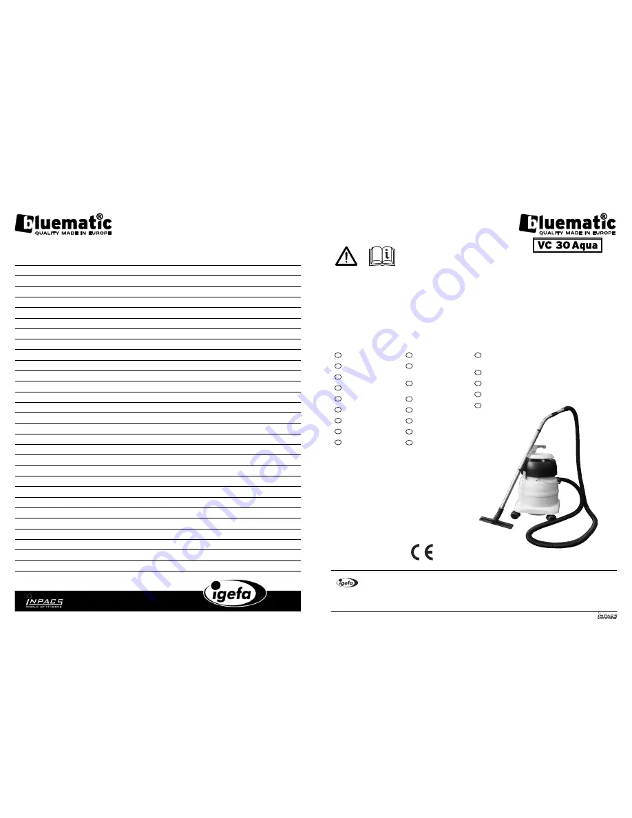 bluematic VC 30 Aqua Скачать руководство пользователя страница 1