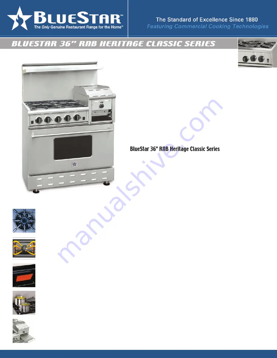 BlueStar RNB364G Features Download Page 1