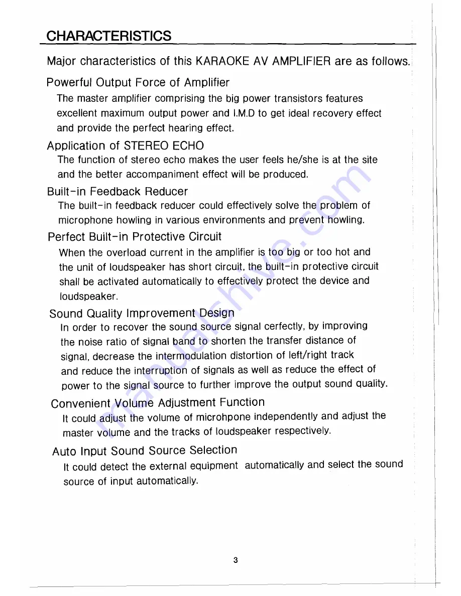 BMB DAX-1000 SE II Operating Instructions Manual Download Page 3