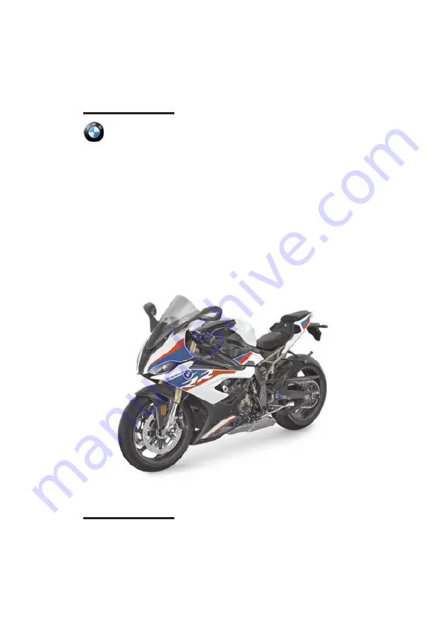 BMW Motorrad S 1000 RR Rider'S Manual Download Page 1