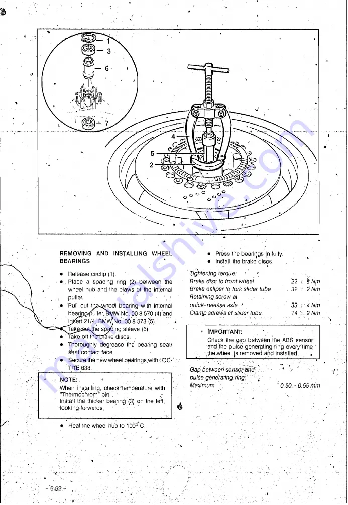 BMW K100RS 16V Repair Manual Download Page 196