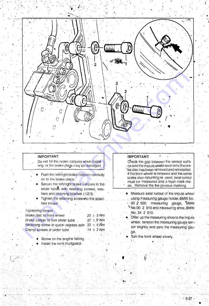 BMW K100RS 16V Repair Manual Download Page 201