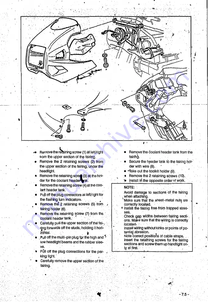 BMW K100RS 16V Repair Manual Download Page 230