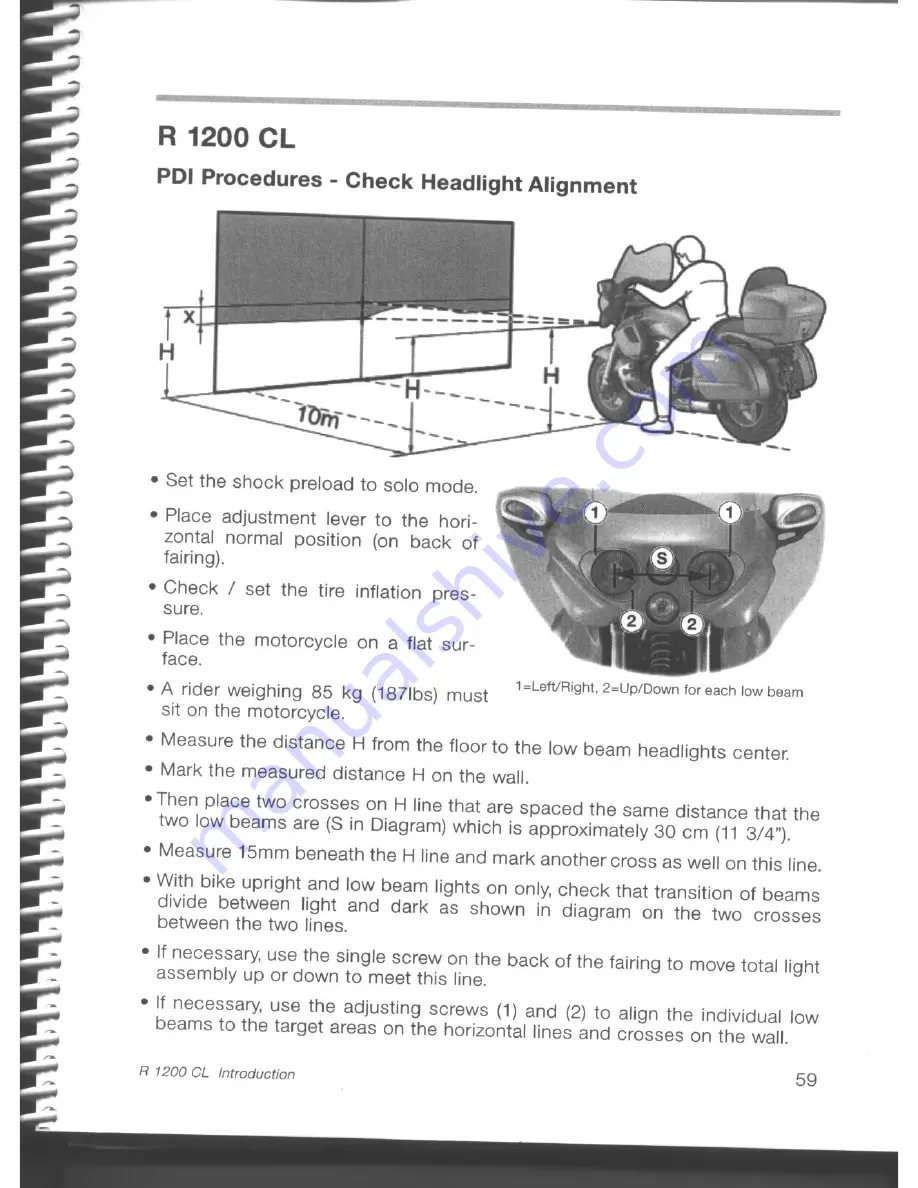 BMW R 1200 CL Service Manual Download Page 61