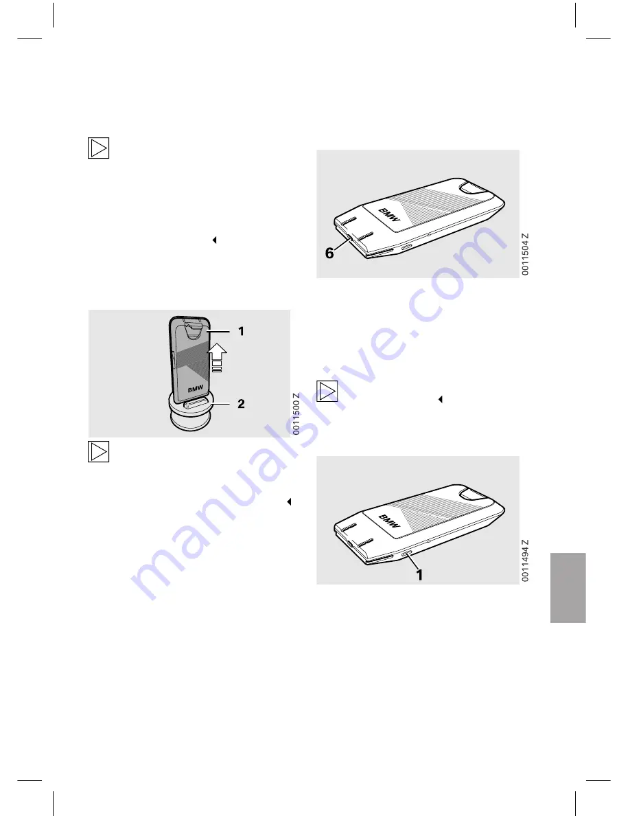 BMW Wireless Charging Station Universal Instructions For Use Manual Download Page 85