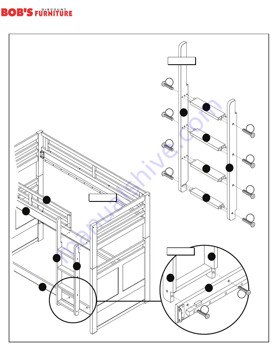 Bob's Discount Furniture CHADWICK TWIN-TWIN BUNK BED 20040427 Скачать руководство пользователя страница 11