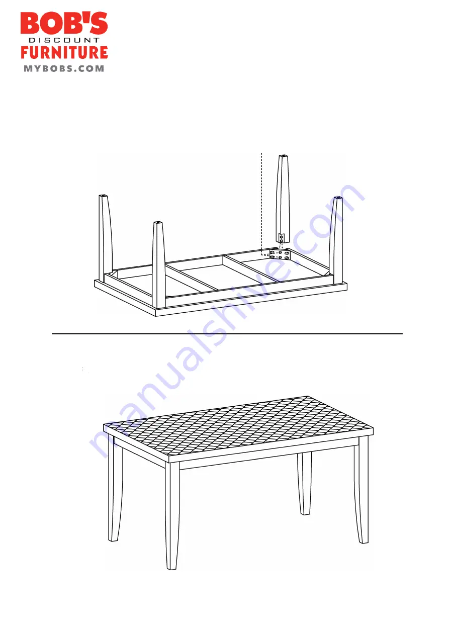 Bob's Discount Furniture Montibello Marble Table Top Скачать руководство пользователя страница 2