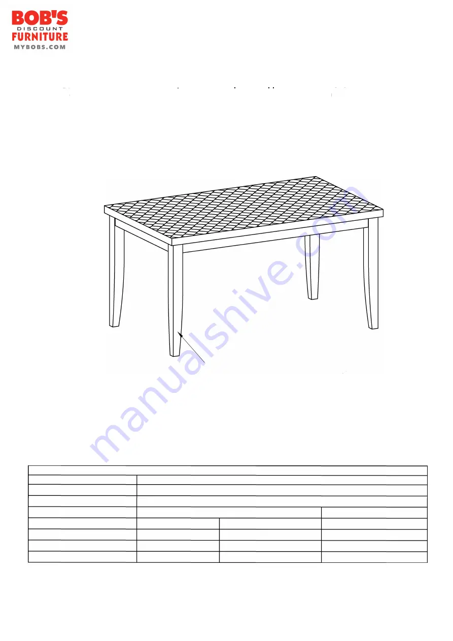 Bob's Discount Furniture Montibello Marble Table Top Assembly Instructions Download Page 4