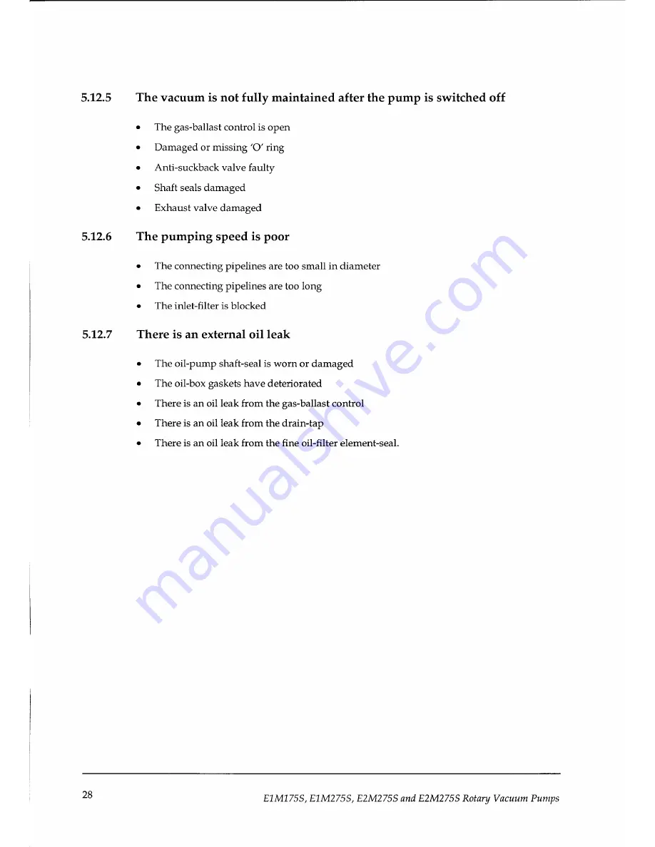 BOC Edwards E1M175S Instruction Manual Download Page 34