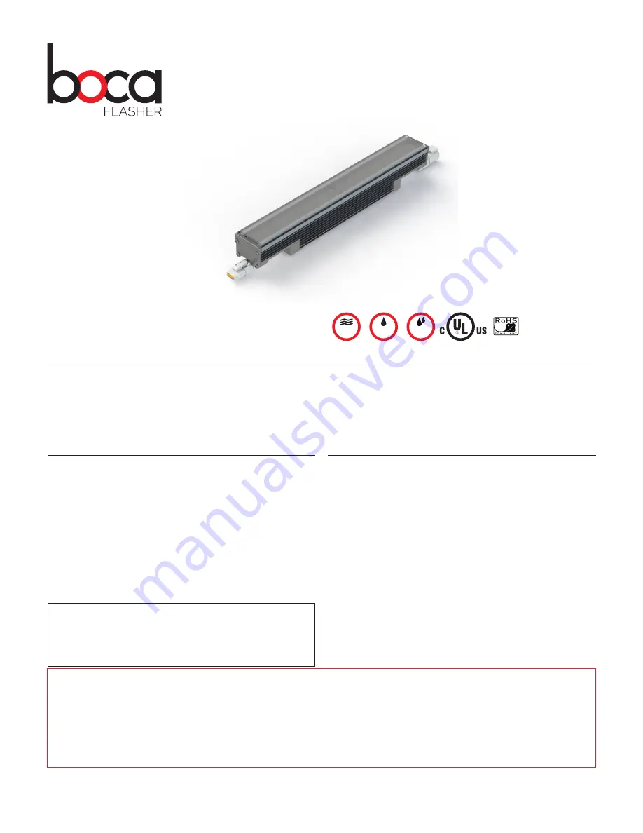 Boca Flasher HPNLS-LO Installation Manual Download Page 1