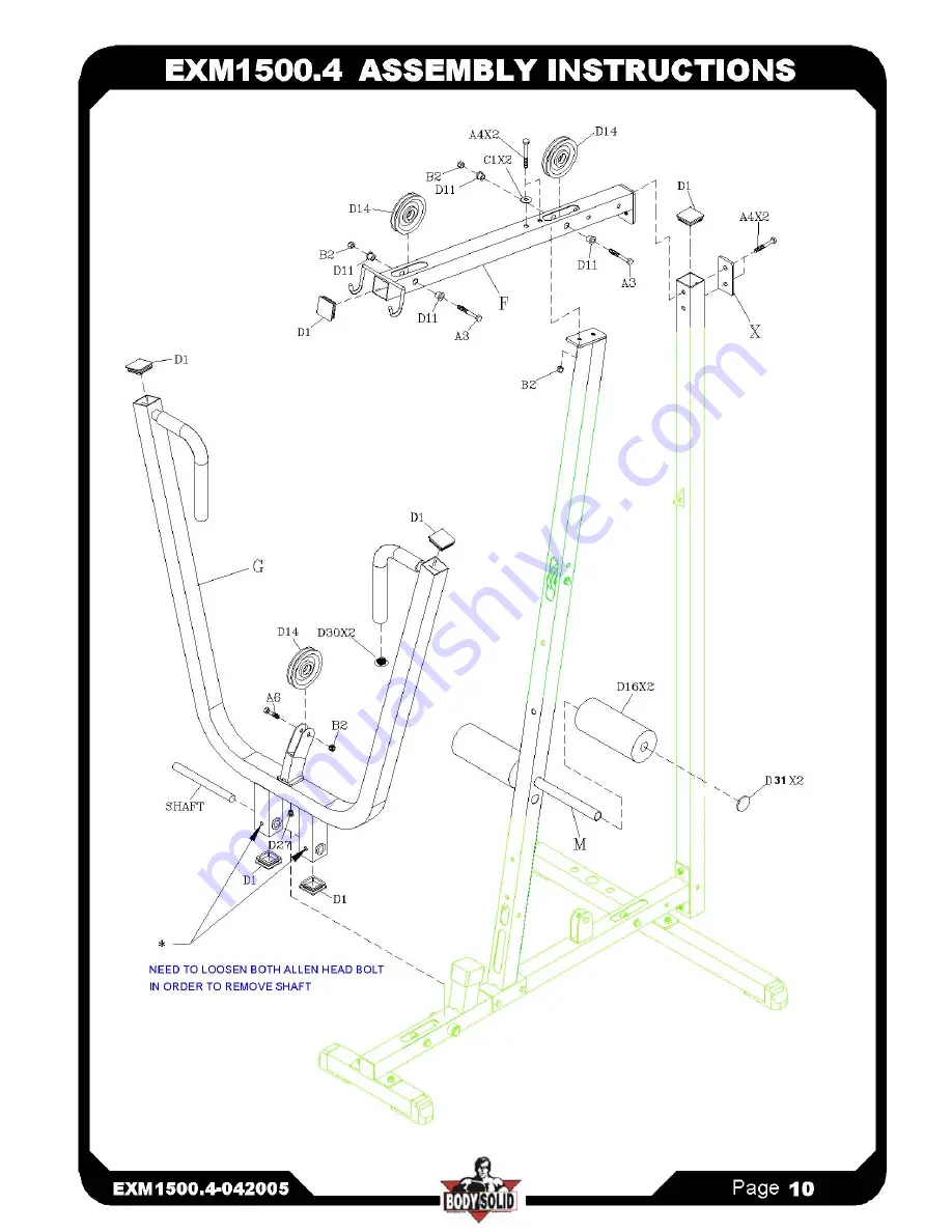 Body Solid EXM-1500.4 Owner'S Manual Download Page 11