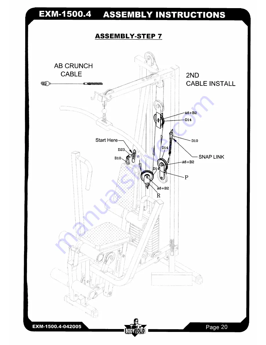 Body Solid EXM-1500.4 Owner'S Manual Download Page 21